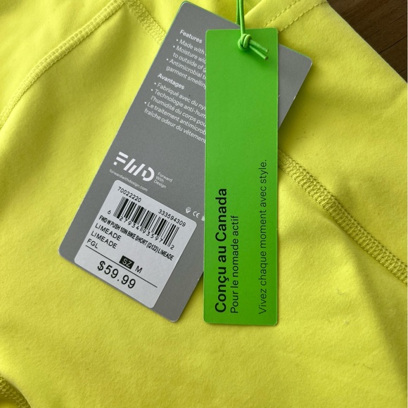 FWD Women’s Training 10” Bike Shorts - colour Limeade - size Medium - Picture 4 of 8